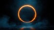 © Freshpixel - An enchanting circular ring of fire amidst a dark atmosphere, creating a mystical, atmospheric effect that evokes feelings of wonder, excitement, and intrigue.