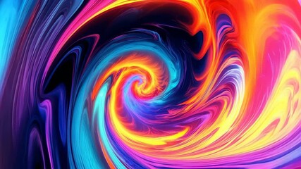 Poster - Vibrant Abstract Swirl Background with Dynamic Colors and Motion