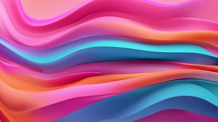 Poster - Vibrant Smooth Color Gradient in Pink, Blue, and Orange for an Abstract Background
