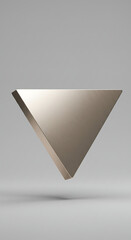 Poster - Abstract Metallic Triangle Shape Modern Geometric Design Bronze 3D Render