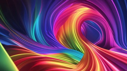 Poster - Vibrant Abstract Design with Rainbow Spectrum Lines for a Bright Digital Wallpaper