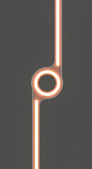 Poster - Abstract Glowing Neon Lines and Circle Design Futuristic Technology Background