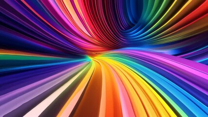 Poster - Vibrant Abstract Colorful Lines Design with a Bright Rainbow Spectrum for Dynamic Digital Wallpaper
