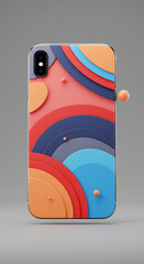Aufkleber - Abstract Colorful Smartphone Case Design Modern Geometric Pattern Mobile Phone Back Cover