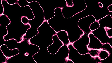 Poster - Abstract Pink Lightning on Black Background Electric Discharge Plasma Effect Energy Flow