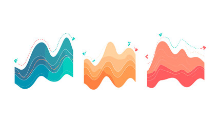 Poster - Colorful Data Visualization Graphs Representing Financial Trends and Market Analysis