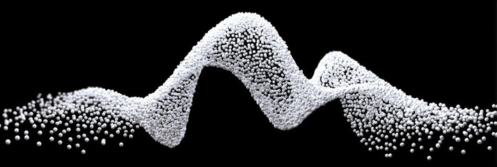 Poster - abstract wavy flowing particle lines - dynamic, flowing, abstract, particle, wave. symbolizing movem