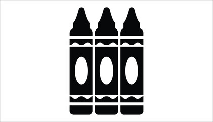 Poster - Crayon Icon Vector Illustration for Kids Art and School Design