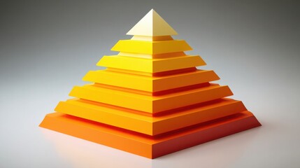 Poster - A pyramid constructed from orange and yellow blocks symbolizing hierarchical organization in a ranking tool concept