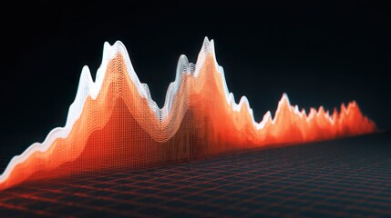 Poster - Ai-fib range expansion visualization engine icon concept for advanced financial metrics and performance tracking solutions