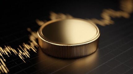 Poster - Central bank policy direction versus gold icon concept aligning financial strategies and market trends in precious metals