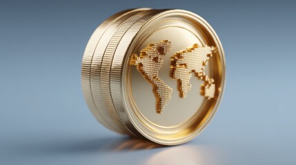 Poster - Commodity-backed currency monitor icon concept for effectively tracking current market trends and financial performance