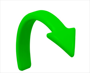 Aufkleber - 3D green arrow on isolated background. Infographic or business concept. Stock vector illustration.	
