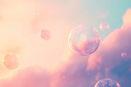 Luminous orbs floating on a soft gradient background, creating a magical and ethereal atmosphere, perfect for fantasy and creative projects