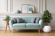 © Dzikrul Husnani - Serene Mint Sofa in Elegant Living Room Setting