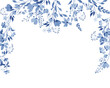 © milavas - Blue flower border. Frame of blue flowers.
