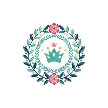 floral frame design vector 