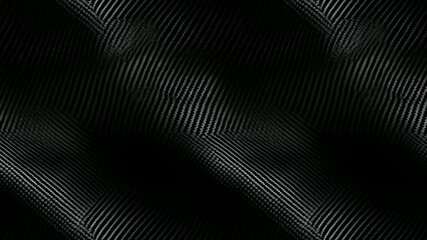Poster - Seamless loop of black textile textures with carbon fiber and glossy fabric effects.