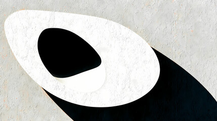 Wall Mural - Abstract minimalist shape, light background design, 3d render. shape minimalism. Illustration