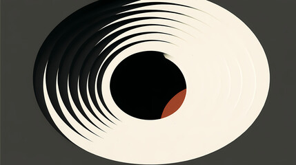 Wall Mural - abstract white spiral shape 3d render illustration. shape minimalism. illustration