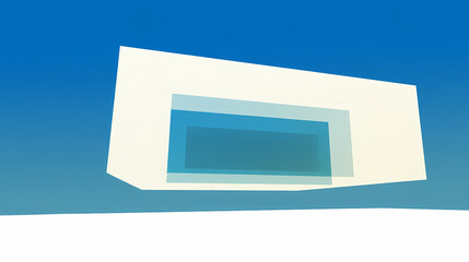 Wall Mural - grainy gradient blue white fading rectangles geometric shape bright minimal abstract keynote backgro