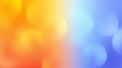 Abstract orange and blue bokeh background design