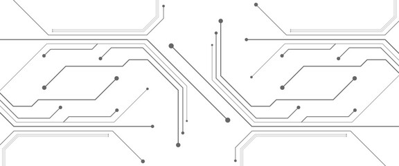 Poster - Vector modern digital circuit technology background