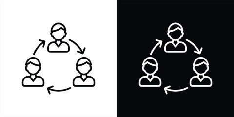 Poster - collaboration icon. containing depicting seamless teamwork, communication, and workflow dynamic in m
