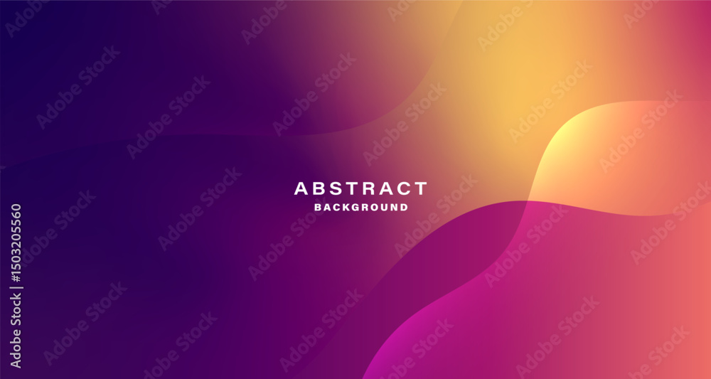 Multi colored abstract background with smooth gradient curves Stock ...