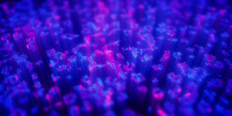 Poster - Big Data clusters complex graph. Quantum computing patterns. Cyber space of AI technology neural connections. Futuristic graph. Digital information presentation. 