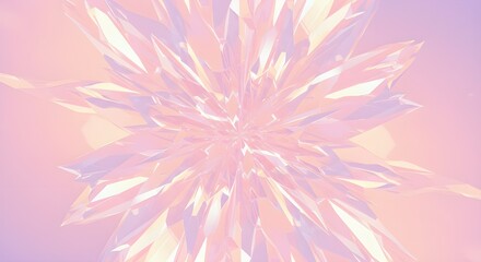 Aufkleber - Abstract Crystal Flower with Pastel Colors and Geometric Shapes | Modern Design for Backgrounds, Wallpapers and Creative Projects