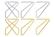 © Yingko - Two steel and gold colored butterfly clips realistic vector illustration set.