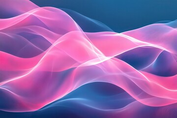 Poster - Dynamic flow of colorful light waves creating mesmerizing patterns in abstract digital art design at night