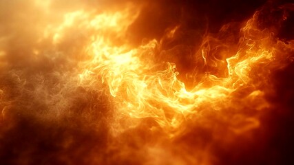 Poster - Abstract fiery flames and smoke