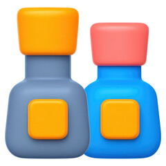 Poster - Colorful Bottle Design for Creative Projects and Modern Illustrations, isolated on transparent background.