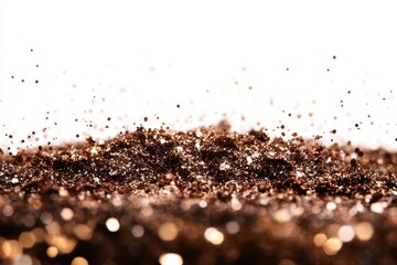 Fototapete - Smooth shimmering bronze texture with sparkling particles and gentle curves during daylight showcasing elegance and luxury in design