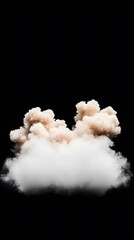 Fototapete - Abstract Cloud Dust Dispersion Over Black Background