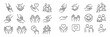 © Mark - Diverse representations of connection and support through hand and heart iconography in a minimalist style