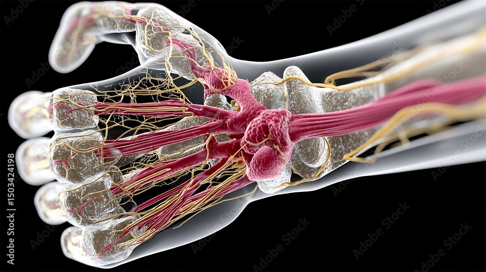Ilustracja bez tantiem: High resolution illustration of ulnar nerve ...