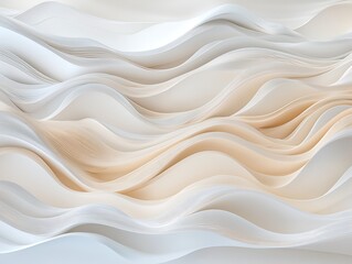Aufkleber - Abstract Cream And White Waves Background