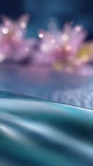 Poster - Abstract water with lights and bokeh effect creating a dreamlike, ethereal, and blurred aquatic atmosphere