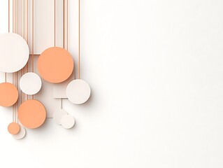 Aufkleber - Abstract Geometric Background with Overlapping Pastel Circles