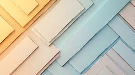 Aufkleber - Abstract Geometric Background with Pale Pastel Colors