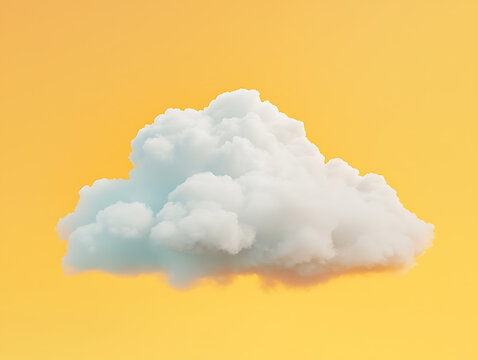 Fluffy cloud against orange sky
