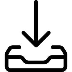 Fototapete - Minimal vector download icon