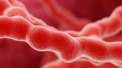 Aufkleber - Blood Vessels Anatomy: A striking close-up view unveils the intricate beauty of blood vessels, with a focus on their robust, red-hued architecture.