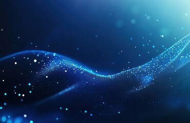 Wall Mural - Blue digital wave, abstract background, technology, website