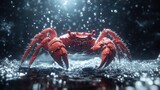Red crab underwater