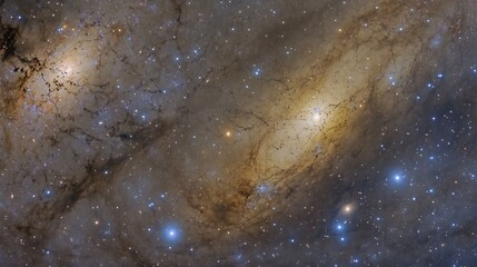 Wall Mural - serene view of light years of cosmic web structure showcasing the interconnection of galaxies and th