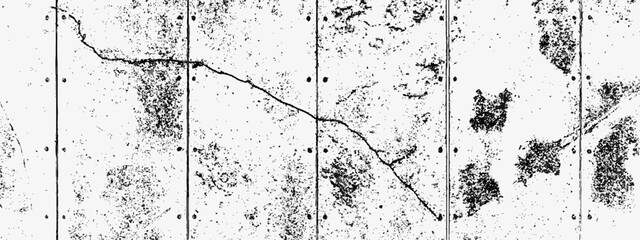Aufkleber -  white grunge showing a close up of a cracked and broken stone wall texture with detailed patterns and rough surface features  white background.